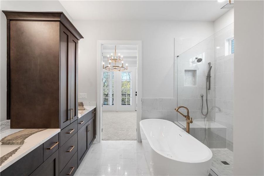 Furnished interior view inside a new home in , Peachtree Corners (Image 16). Furnished interior view inside a new home in , Peachtree Corners (Image 16).