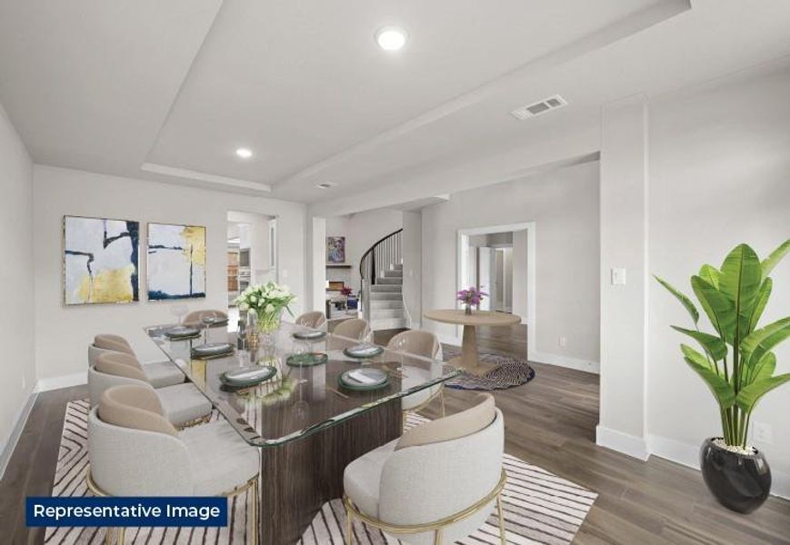 Furnished interior view inside a new home in Collinsbrook Farm, Frisco (Image 5). Furnished interior view inside a new home in Collinsbrook Farm, Frisco (Image 5).