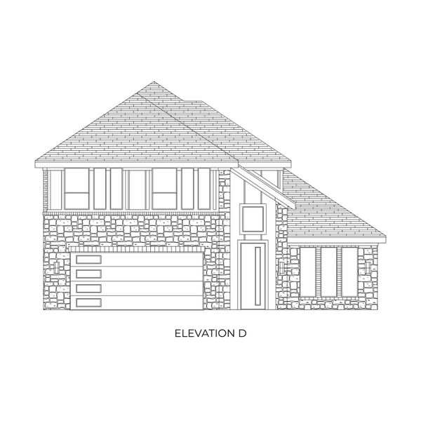 Representative exterior photo of a completed home built from the Caroline 2F by First Texas Homes in Woodcreek, Fate, TX (Image 16).