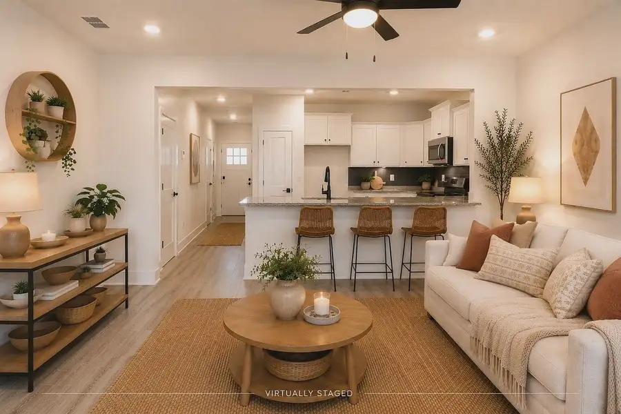 Furnished interior view inside a new home in Parkstone Place Townhomes, Roebuck (Image 8). Furnished interior view inside a new home in Parkstone Place Townhomes, Roebuck (Image 8).