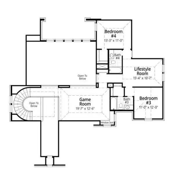 2D floor plan layout of this home in Palmera Ridge: 70ft. lots, Leander, TX (Image 4). 2D floor plan layout of this home in Palmera Ridge: 70ft. lots, Leander, TX (Image 4).