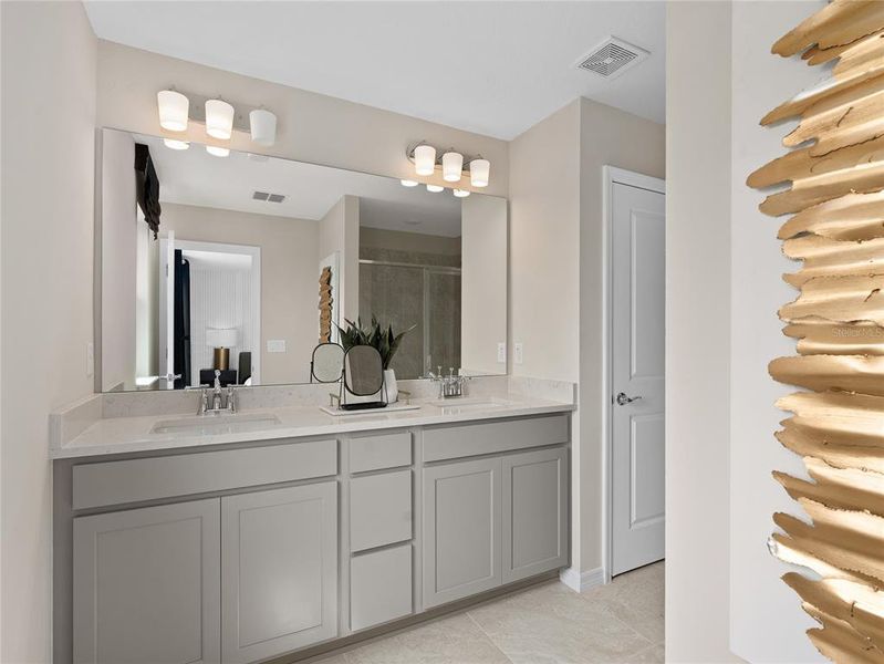 Furnished interior view inside a new home in EverBe, Orlando (Image 20). Furnished interior view inside a new home in EverBe, Orlando (Image 20).