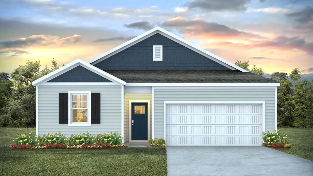 Representative exterior photo of a completed home built from the Kerry by D.R. Horton in Mariners Reach, Bolivia, NC (Image 2). Representative exterior photo of a completed home built from the Kerry by D.R. Horton in Mariners Reach, Bolivia, NC (Image 2).