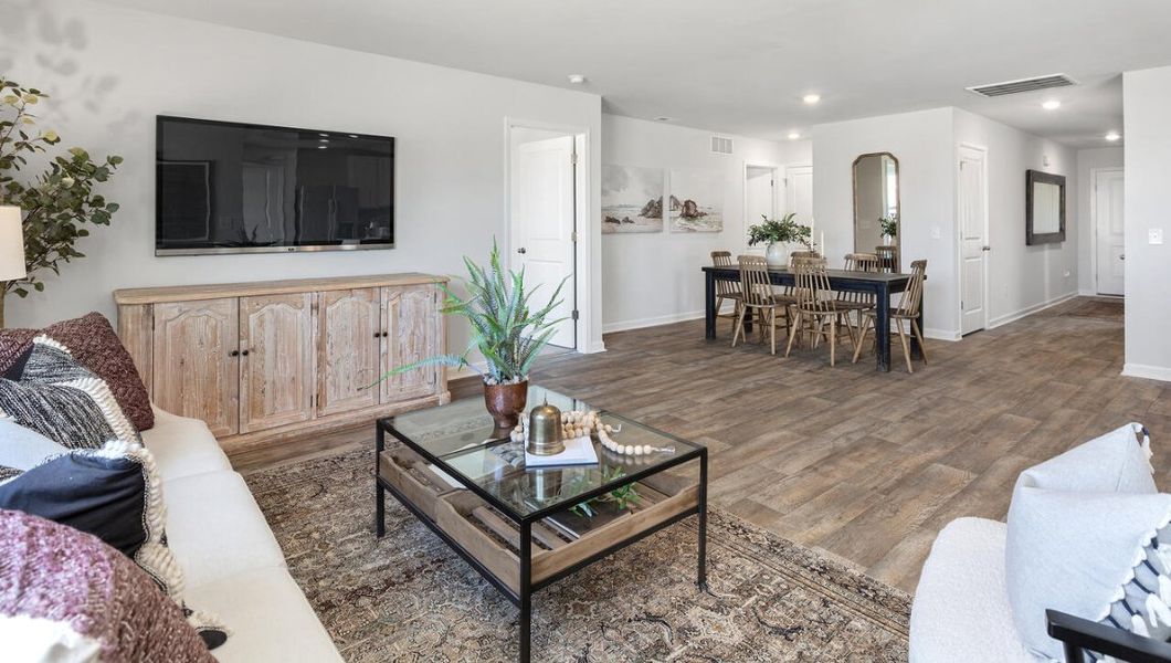 Representative furnished interior of a home built from the KERRY by D.R. Horton in Morford, Jackson (Image 9).
