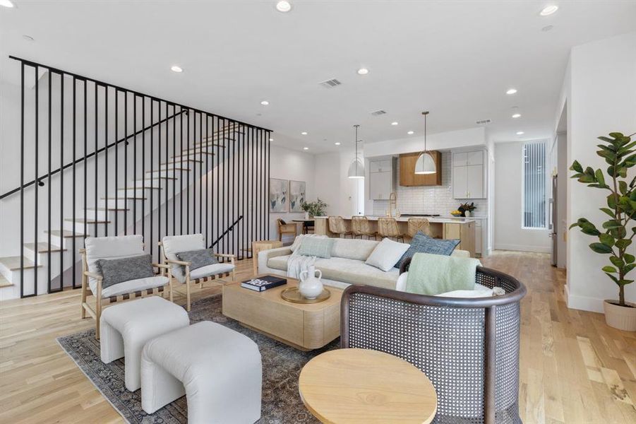 Furnished interior view inside a new home in , Dallas (Image 10). Furnished interior view inside a new home in , Dallas (Image 10).