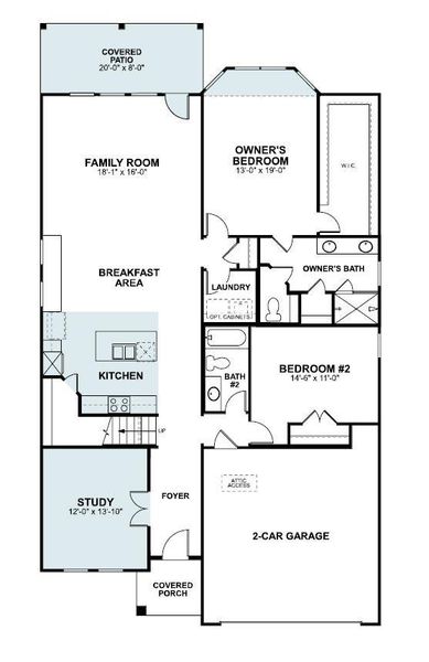 2D floor plan layout of this home in Edgewood, Leander, TX (Image 2). 2D floor plan layout of this home in Edgewood, Leander, TX (Image 2).
