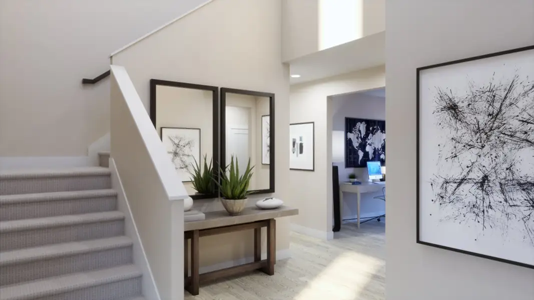 Furnished interior view inside a new home in Lariat, Liberty Hill (Image 2). Furnished interior view inside a new home in Lariat, Liberty Hill (Image 2).