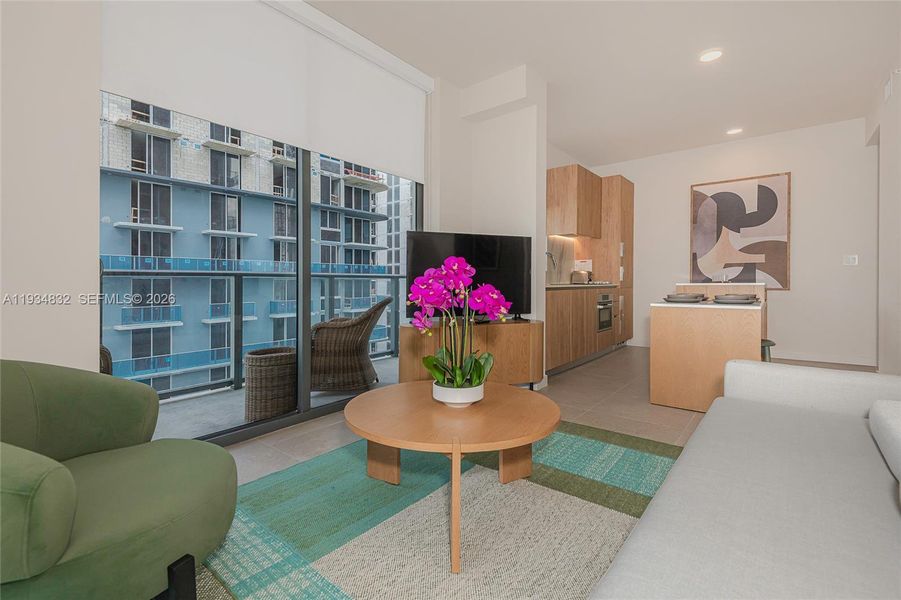 Furnished interior view inside a new home in , Miami (Image 14).