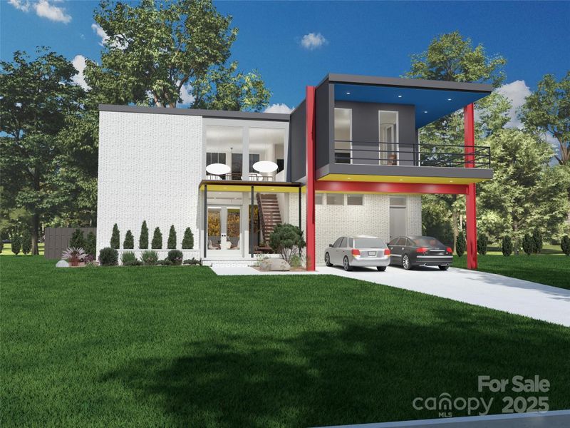 Front exterior of a new home in , Charlotte, NC, highlighting curb appeal (Image 2).