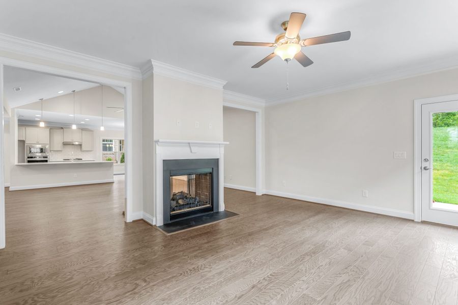 Representative furnished interior of a home built from the Ellington by Keystone Homes NC in Weybridge, Burlington (Image 15).