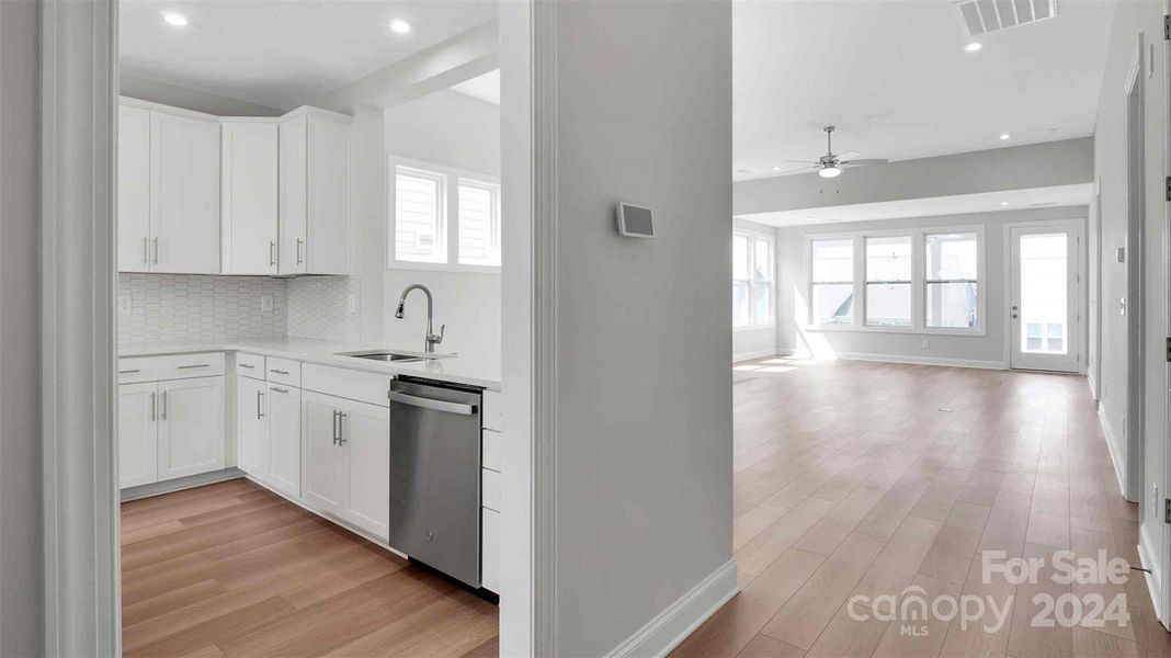 Kitchen into Great Room