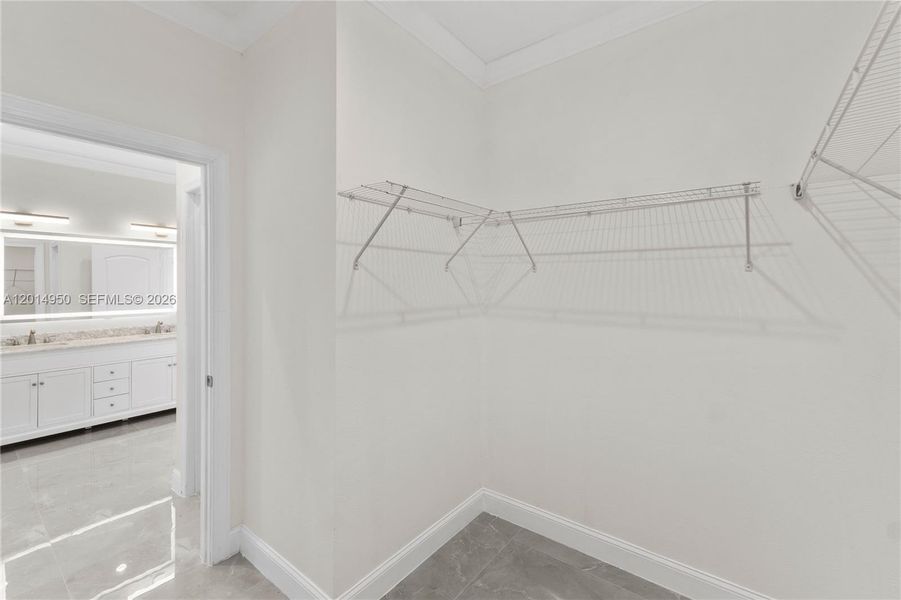 Primary walk in closet