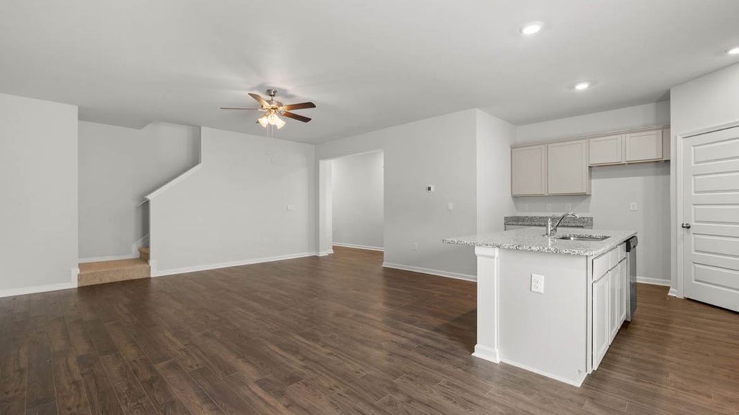 Representative unfurnished interior of a home built from the Sudbury by D.R. Horton in Laurel Park Townhomes, Hephzibah (Image 10).
