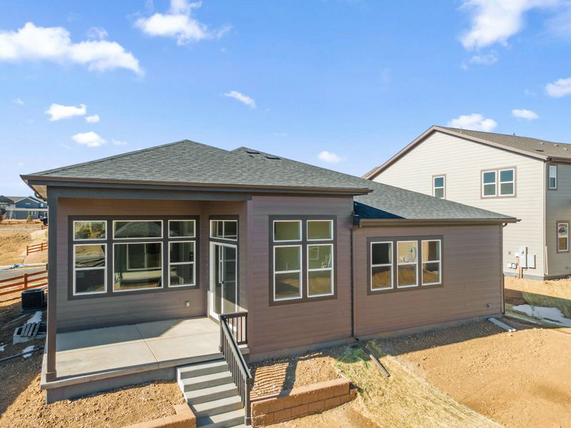 Exterior details and patio area of a home in Talon Pointe, Thornton (Image 2). Exterior details and patio area of a home in Talon Pointe, Thornton (Image 2).