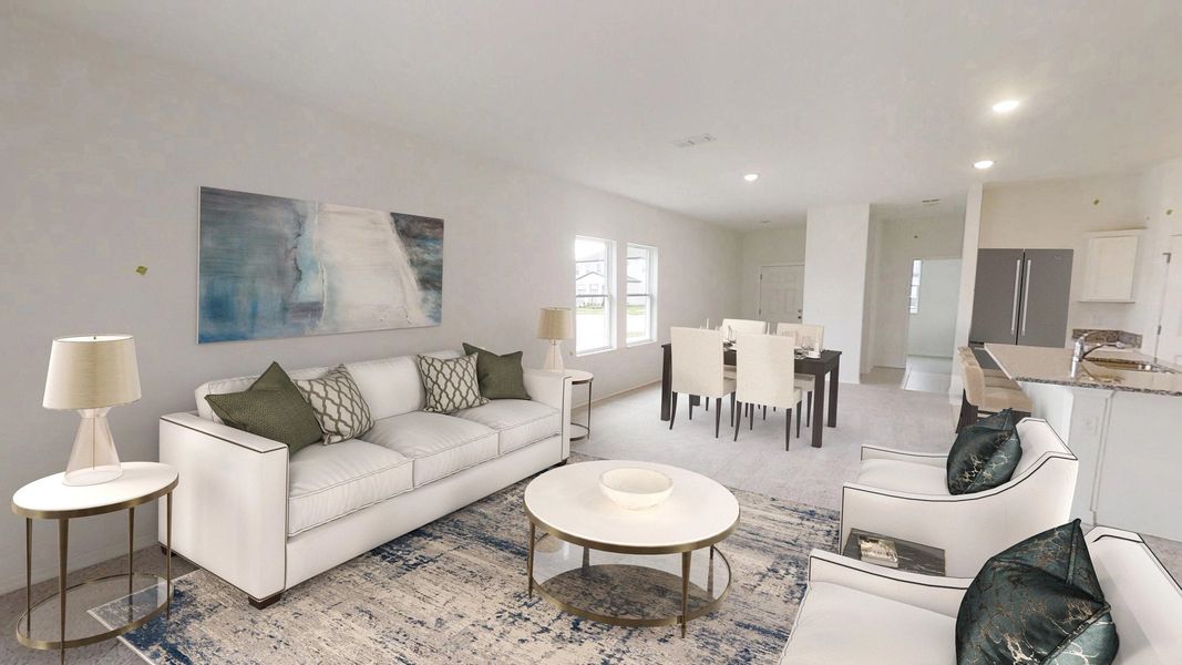 Representative furnished interior of a home built from the Glimmer by Starlight Homes in Landings at Mount Olive, Polk City (Image 4).