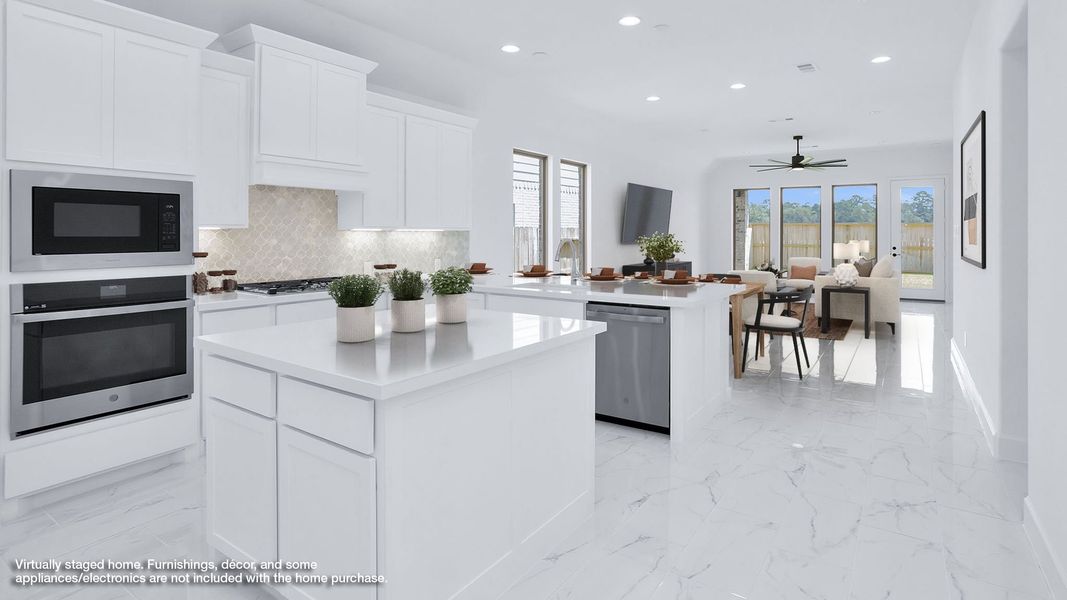 Furnished interior view inside a new home in Grand Central Park 50', Conroe (Image 3). Furnished interior view inside a new home in Grand Central Park 50', Conroe (Image 3).