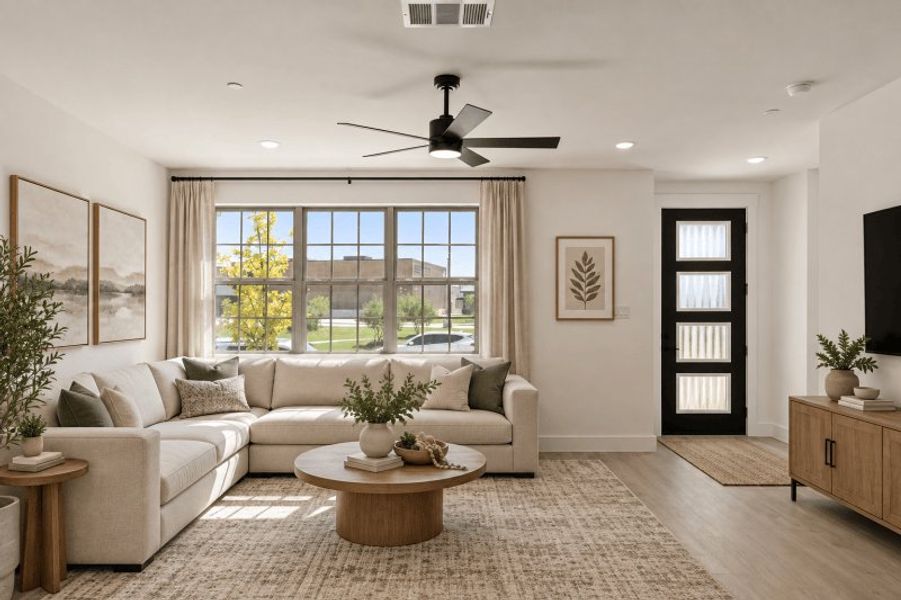 Furnished interior view inside a new home in Mosaic, Prosper (Image 9). Furnished interior view inside a new home in Mosaic, Prosper (Image 9).