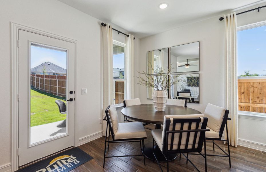 Dining nook off kitchen