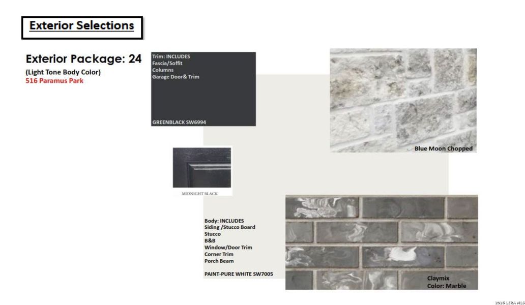 Sample of building materials used in homes in Buffalo Crossing, Cibolo (Image 5).