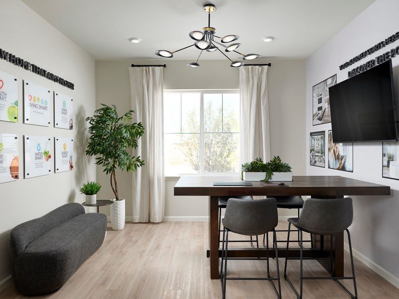 Furnished interior view inside a new home in The Aurora Highlands, Aurora (Image 3).