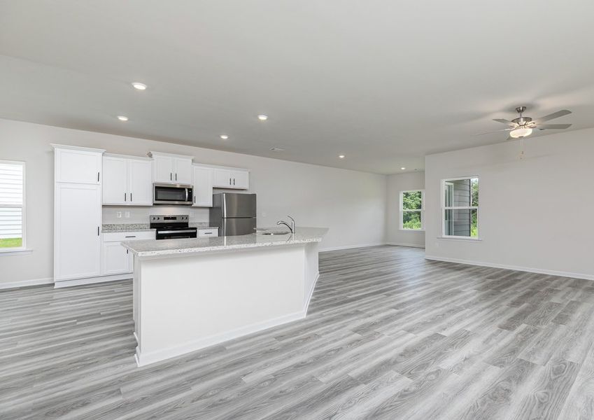 Host family game nights in the spacious living room