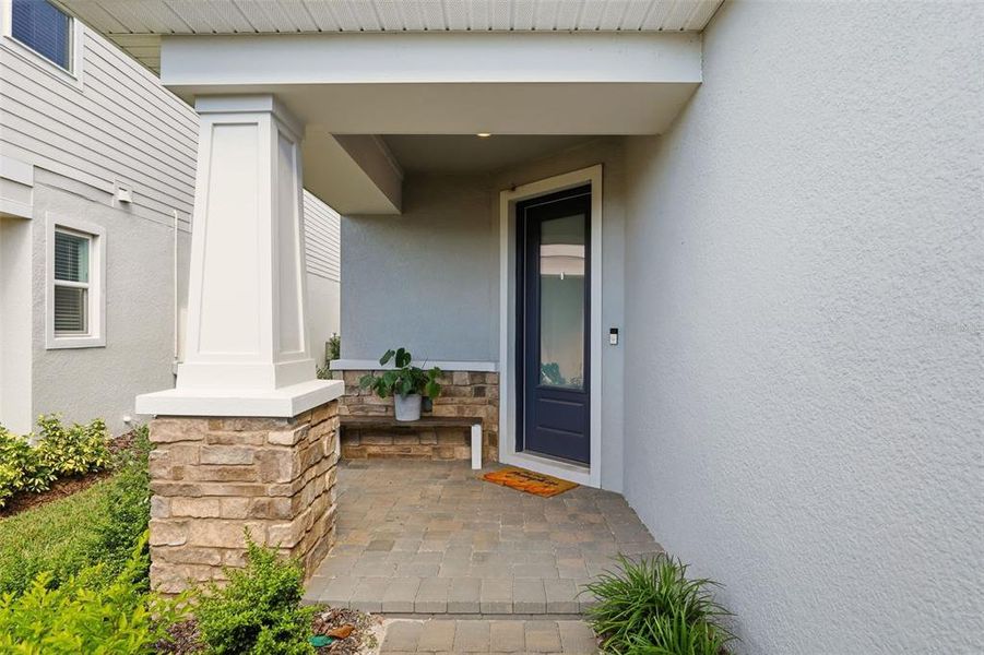 Exterior details and patio area of a home in The Waters at Center Lake Ranch, St. Cloud (Image 2).