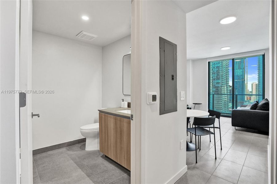 Furnished interior view inside a new home in , Miami (Image 26).