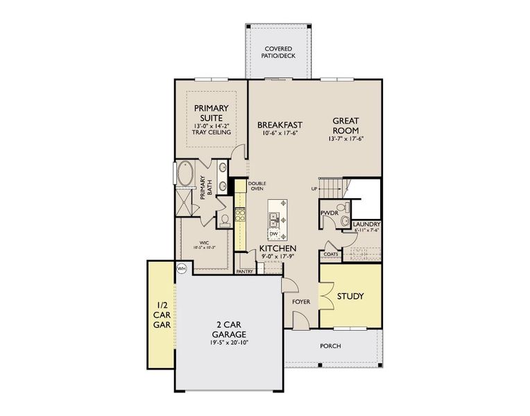 2D floor plan layout of this home in Willow Landing, Mount Juliet, TN (Image 3).