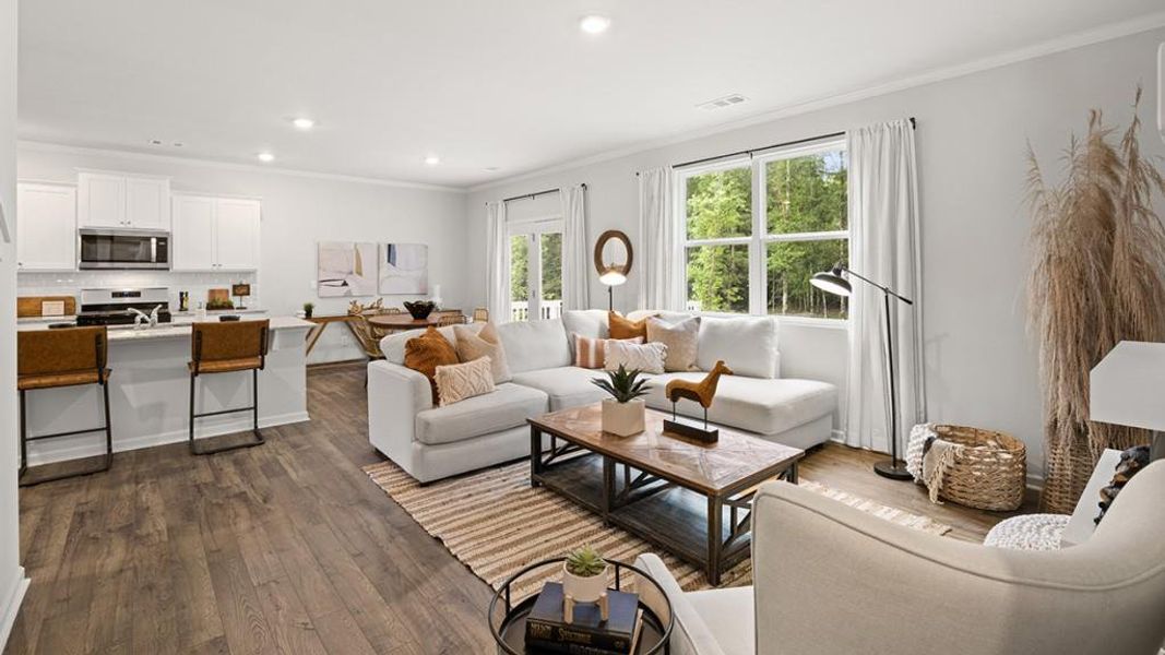 Furnished interior view inside a new home in Braselton Village, Braselton (Image 7). Furnished interior view inside a new home in Braselton Village, Braselton (Image 7).