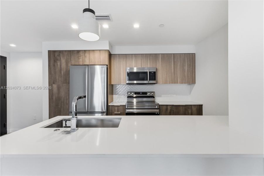 Furnished interior view inside a new home in , Miami (Image 8).