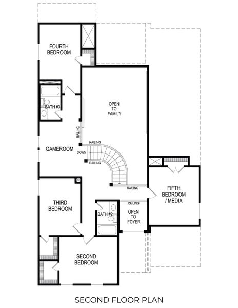 2D floor plan layout of this home in Inspiration, Lucas, TX (Image 3).