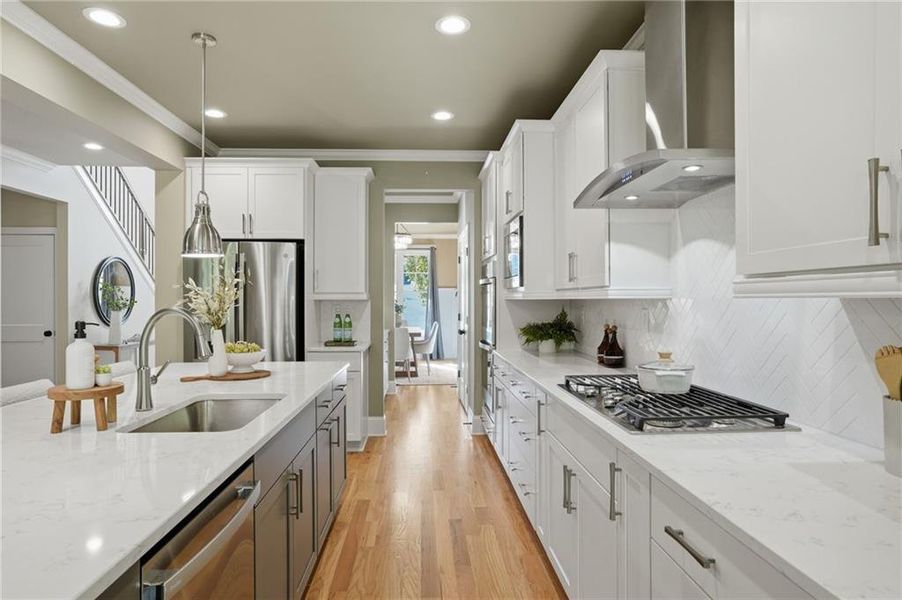 Furnished interior view inside a new home in , Roswell (Image 10).