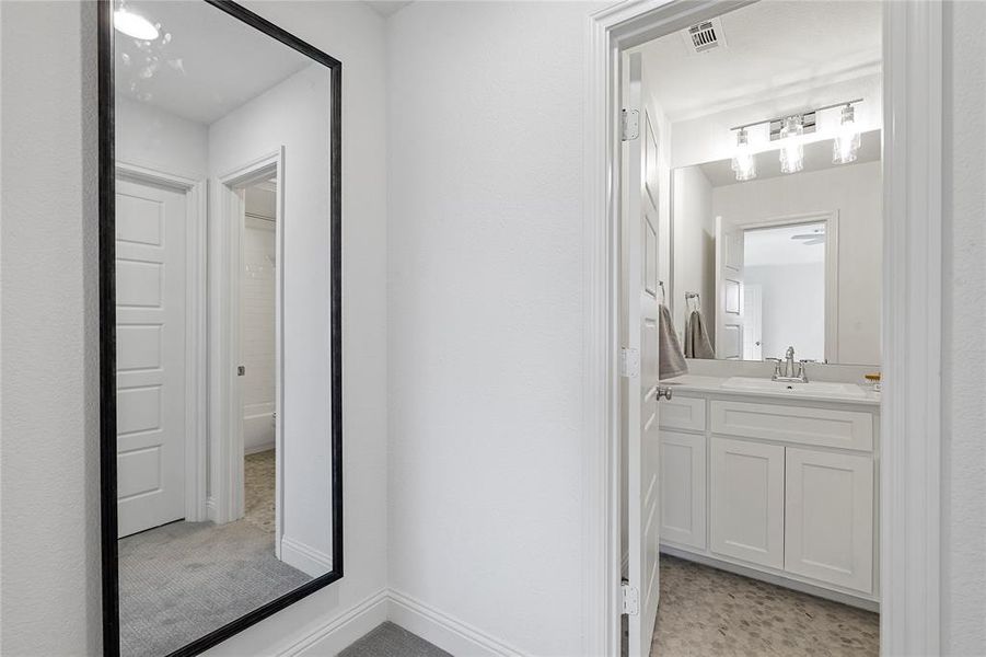 This is the upstairs second owner's type bedroom separate from the other two, ideas and inspiration for how to use the space