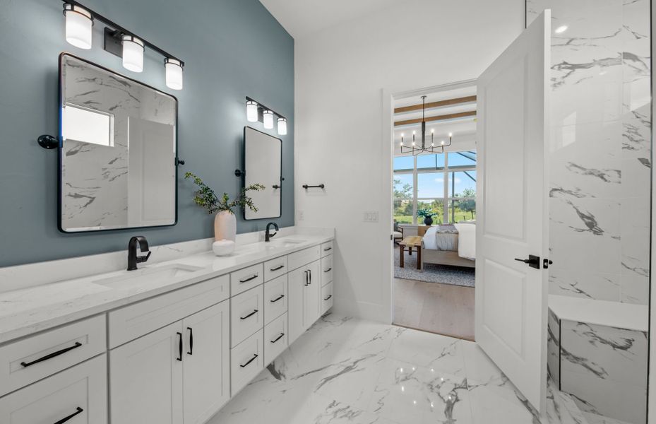 Representative furnished interior of a home built from the Layton Grande by DiVosta in BeachWalk by Manasota Key, Englewood (Image 8).