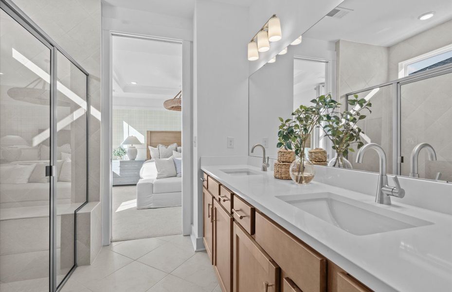 Representative furnished interior of a home built from the Compass by Del Webb in Del Webb Greenville, Greenville (Image 7).