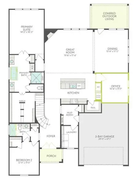 2D floor plan layout of this home in The Orchard At Pecan Ridge, Fulshear, TX (Image 2). 2D floor plan layout of this home in The Orchard At Pecan Ridge, Fulshear, TX (Image 2).