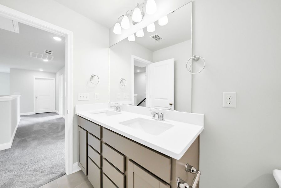 Furnished interior view inside a new home in Monroe Preserve, Chapin (Image 12).
