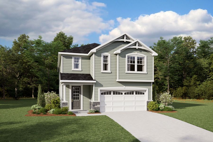 Representative exterior photo of a completed home built from the Getty by Mattamy Homes in Magnolia Park, Garner, NC (Image 20).
