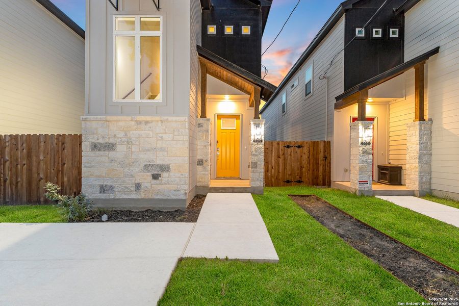 Front exterior of a new home in , San Antonio, TX, highlighting curb appeal (Image 25).