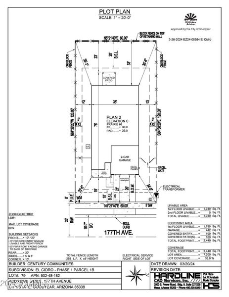 EL CIDRO 79 approved plot plan