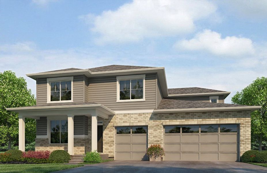 Representative exterior photo of a completed home built from the Branson by D.R. Horton in Vantage, Berthoud, CO (Image 19).