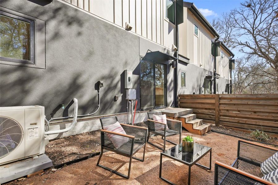Exterior details and patio area of a home in , Austin (Image 27).