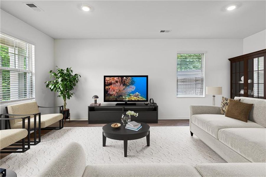 Furnished interior view inside a new home in The Enclave at Flat Rock Hills, Stonecrest (Image 9).
