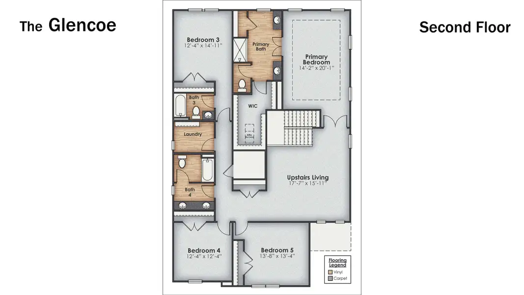 2D floor plan layout of this home in Magnolia Ridge at Blake Farm, Wilmington, NC (Image 21). 2D floor plan layout of this home in Magnolia Ridge at Blake Farm, Wilmington, NC (Image 21).