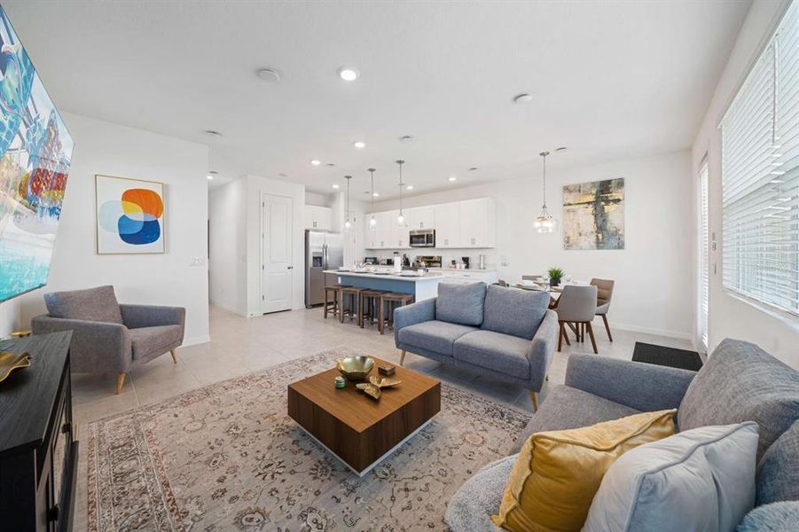 Furnished interior view inside a new home in , Davenport (Image 5). Furnished interior view inside a new home in , Davenport (Image 5).