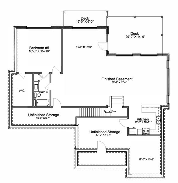 2D floor plan layout of this home in Irish Creek, Landis, NC (Image 5).