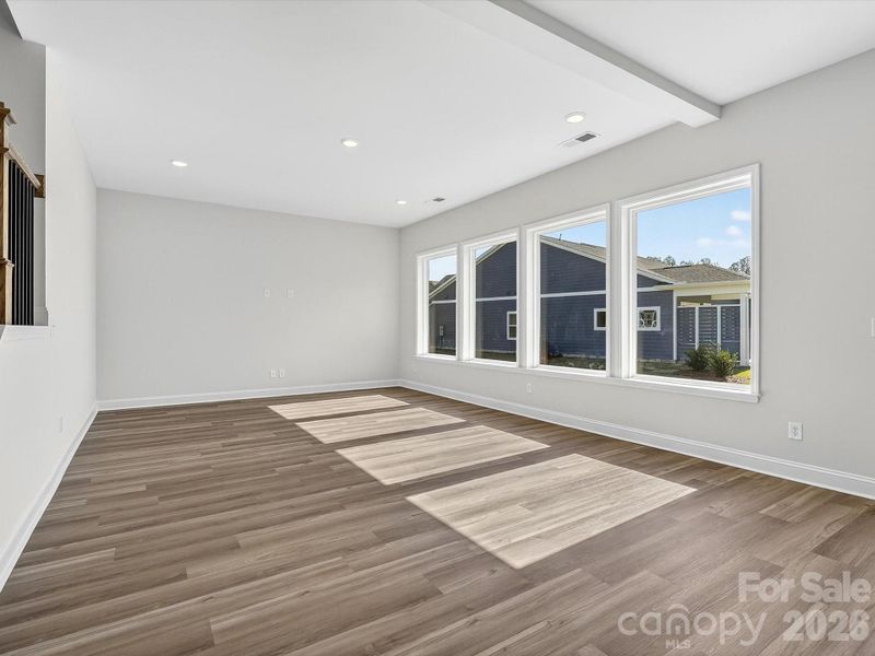Gorgeous Picture Frame Windows in this Living Room