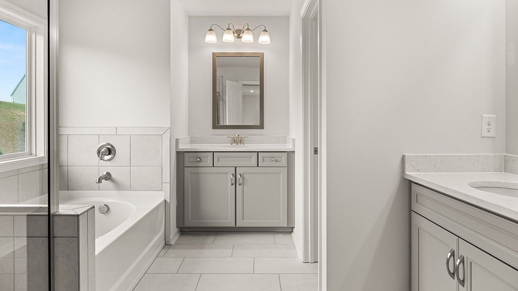 Representative furnished interior of a home built from the Bellview by D.R. Horton in Thalley Creek Estates, Cumming (Image 11).