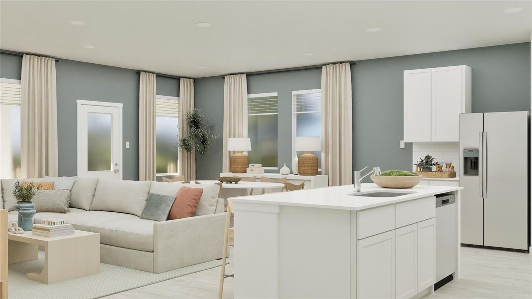 Furnished interior view inside a new home in Elm Creek: Coastline Collection, Elgin (Image 17).