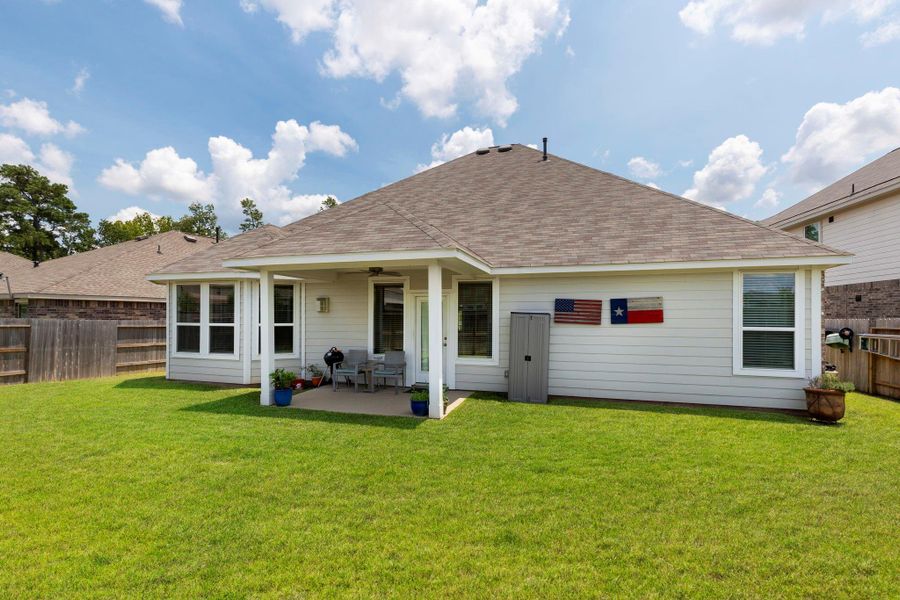 Front exterior of a new home in Moran Ranch, Willis, TX, highlighting curb appeal (Image 1). Front exterior of a new home in Moran Ranch, Willis, TX, highlighting curb appeal (Image 1).